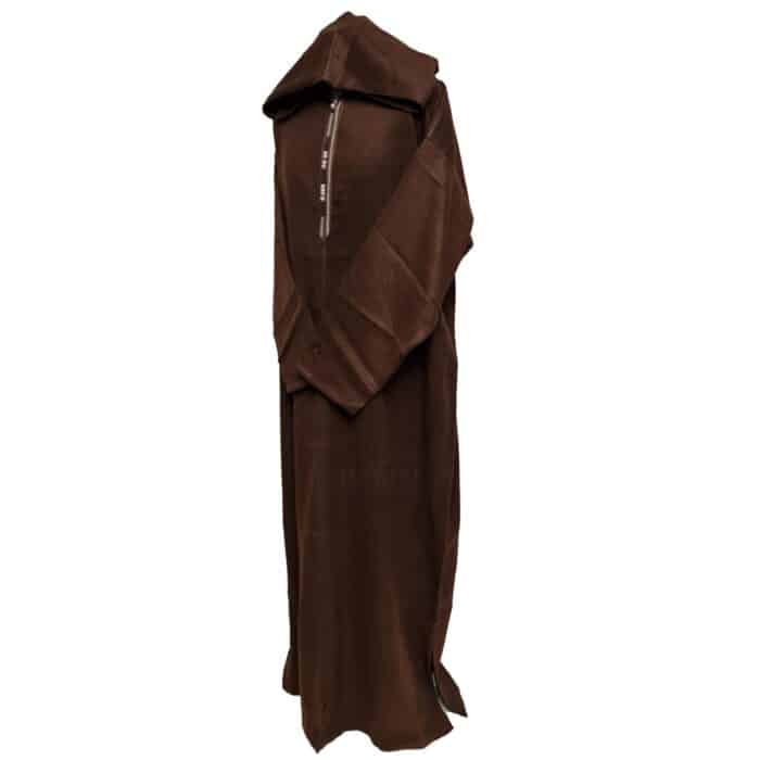 M3 Plus Size Moroccan Winter Wool Blend Brown Long Sleeve Hooded Thobe Djellaba (6)