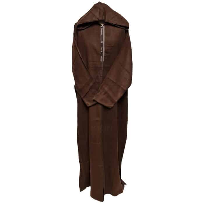 M3 Plus Size Moroccan Winter Wool Blend Brown Long Sleeve Hooded Thobe Djellaba (7)