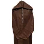 M3 Plus Size Moroccan Winter Wool Blend Brown Long Sleeve Hooded Thobe Djellaba (8)