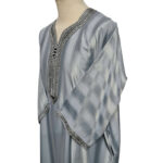 M3qs 012 Habibicollections Mens Moroccan 3 Quarter Sleeve Patterned Jubba Thobe 124507