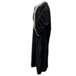 M3qs Azd 092 Moroccan Cotton Blend Black 3 Quarter Sleeve Thobe Jubba Kandora Dishdasha (19)