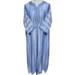 M3qs Azd 20cc Unisex Cotton Blend Blue 3 Quarter Sleeve Thobe Jubba Kandora Dishdasha (3)