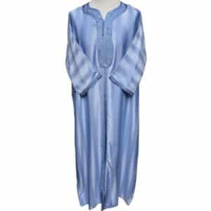 M3qs Azd 20cc Unisex Cotton Blend Blue 3 Quarter Sleeve Thobe Jubba Kandora Dishdasha (3)