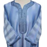 M3qs Azd 20cc Unisex Cotton Blend Blue 3 Quarter Sleeve Thobe Jubba Kandora Dishdasha (4)