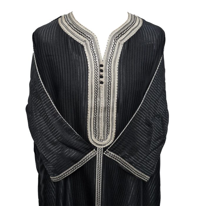 M3qs Azdfline 017 Men Moroccan Cotton Blend 3 Quarter Sleeves Thobe Jubba Kandora 185450