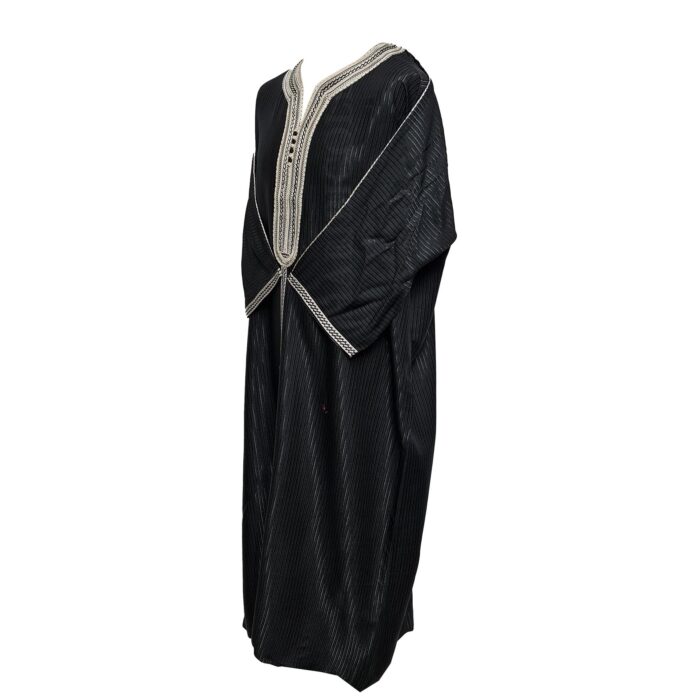 M3qs Azdfline 017 Men Moroccan Cotton Blend 3 Quarter Sleeves Thobe Jubba Kandora 185458