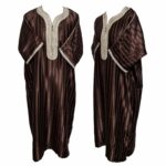 M3qs Azdfln 024f Men Moroccan Cotton Blend 3 Quarter Sleeves Thobe Jubba Kandora 191923