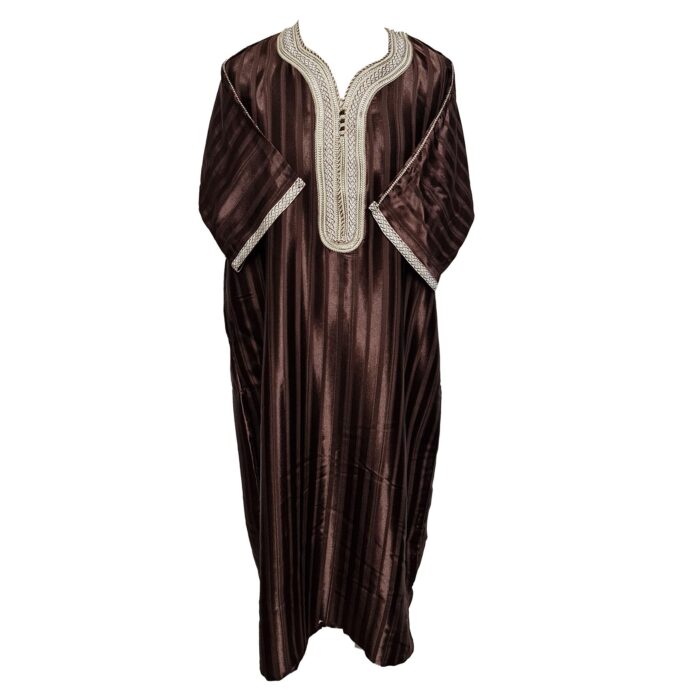 M3qs Azdfln 024f Men Moroccan Cotton Blend 3 Quarter Sleeves Thobe Jubba Kandora 191924