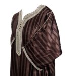 M3qs Azdfln 024f Men Moroccan Cotton Blend 3 Quarter Sleeves Thobe Jubba Kandora 191941