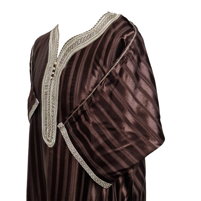 M3qs Azdfln 024f Men Moroccan Cotton Blend 3 Quarter Sleeves Thobe Jubba Kandora 191941