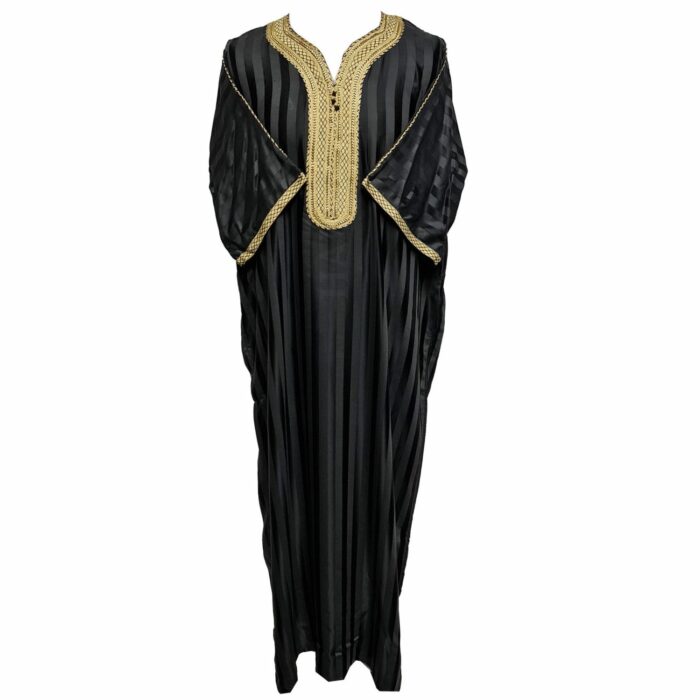 M3qs Azdflnblk 026h Men Moroccan Cotton Blend Short Sleeves Thobe Jubba Kandora 192618