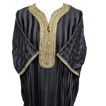 M3qs Azdflnblk 026h Men Moroccan Cotton Blend Short Sleeves Thobe Jubba Kandora 192622