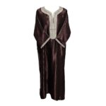 M3qs Azdflnbrwn 023d Men Moroccan Cotton Blend 3 Quarter Sleeves Thobe Jubba Kandora 184938