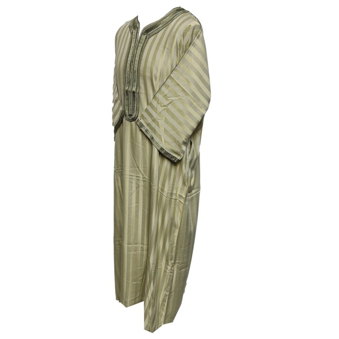 M3qs Azdlg 016 Men Moroccan Cotton Blend 3 Quarter Sleeves Thobe Jubba Kandora 201208