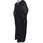 M3qs Bgman 001 Moroccan Cotton Blend Black 3 Quarter Sleeves Thobe Jubba Kandorah Dishdasha (5)