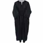 M3qs Bgman 001 Moroccan Cotton Blend Black 3 Quarter Sleeves Thobe Jubba Kandorah Dishdasha (7)