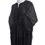 M3qs Bgman 001 Moroccan Cotton Blend Black 3 Quarter Sleeves Thobe Jubba Kandorah Dishdasha (9)