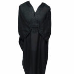 Moroccan Rich Cotton 3-Quarter Sleeve Black Thobe