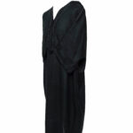 Moroccan Rich Cotton 3-Quarter Sleeve Black Thobe