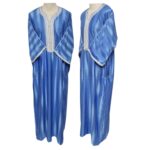 M3qs Blu 444lk Men’s Moroccan 3 Quarter Sleeve Cream Jubba Thobe Djellaba