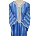 M3qs Blu 444lk Men’s Moroccan 3 Quarter Sleeve Cream Jubba Thobe Djellaba 222426