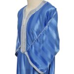 M3qs Blu 444lk Men’s Moroccan 3 Quarter Sleeve Cream Jubba Thobe Djellaba 222441