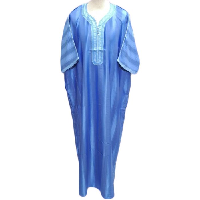 Moroccan 3/4 Sleeve Blue Thobe