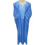 Moroccan 3/4 Sleeve Blue Thobe