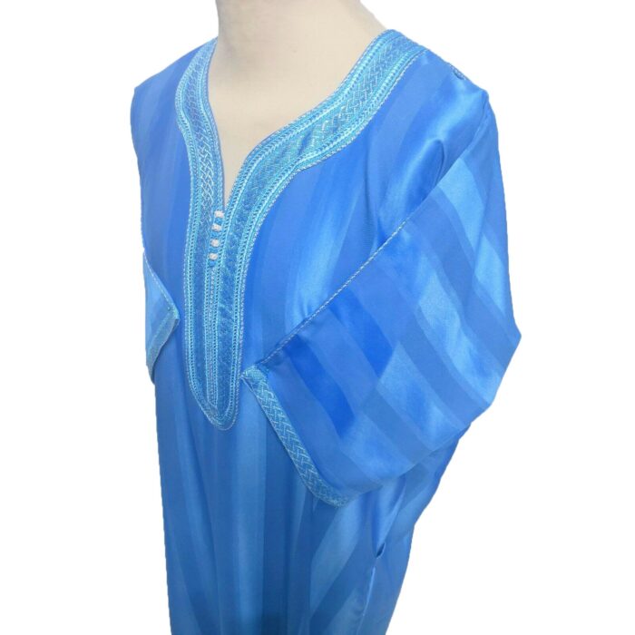 Moroccan 3/4 Sleeve Blue Thobe