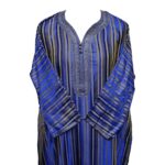 M3qs Blubrwn 0046 Moroccan Blue Cotton Blend Short Sleeve Thobe Jubba Dishdasha0103 190124