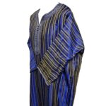 M3qs Blubrwn 0046 Moroccan Blue Cotton Blend Short Sleeve Thobe Jubba Dishdasha0103 190138