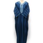 Moroccan Summer 3-Quarter Sleeve Thobe Blue