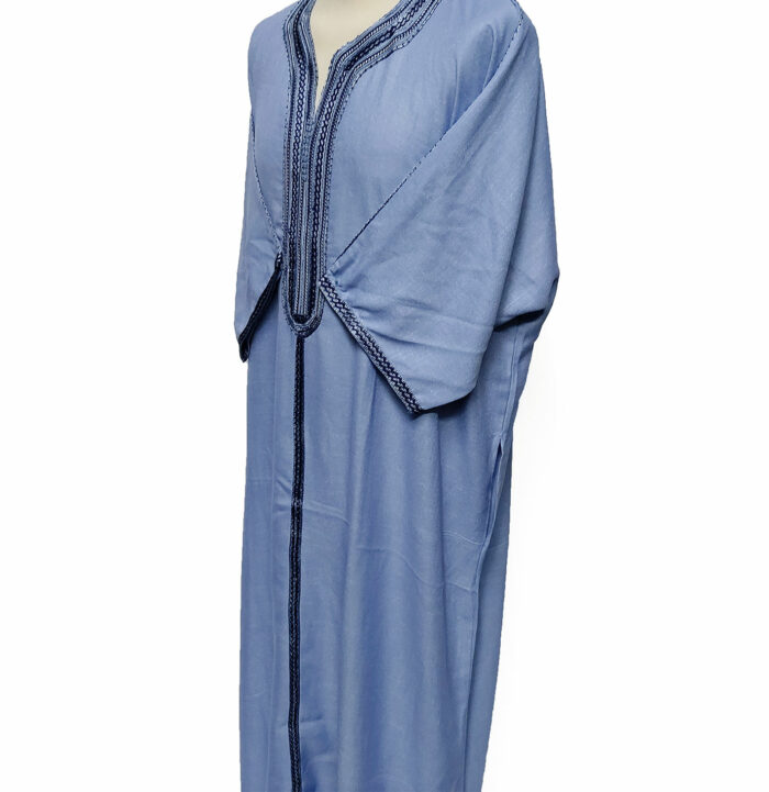 Moroccan Summer 3-Quarter Sleeve Blue Thobe