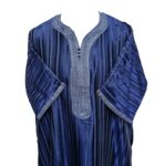 M3qs Blufnln 120 Moroccan Blue Cotton Blend Short Sleeve Thobe Jubba Dishdasha 190627