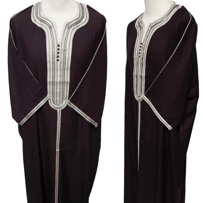 Moroccan Summer 3-Quarter Sleeve Brown Thobe