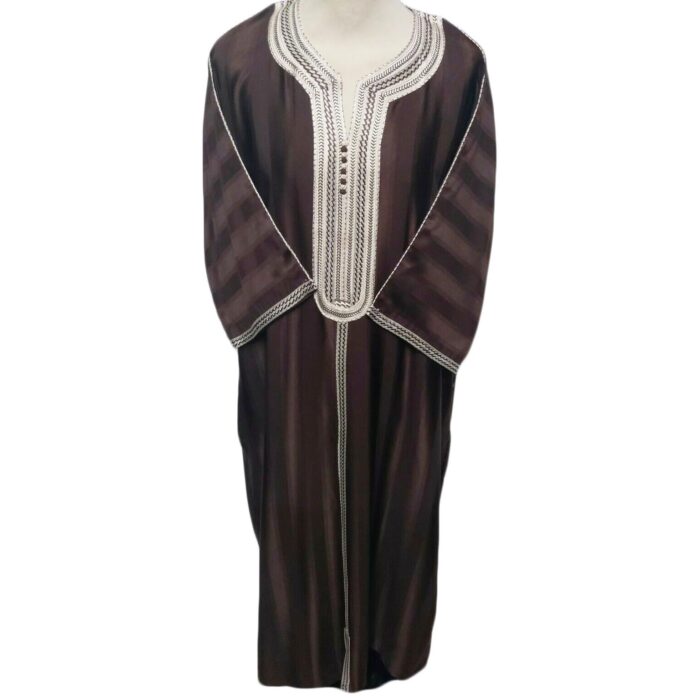 Moroccan Wide-Fit 3/4 Sleeve Brown Thobe