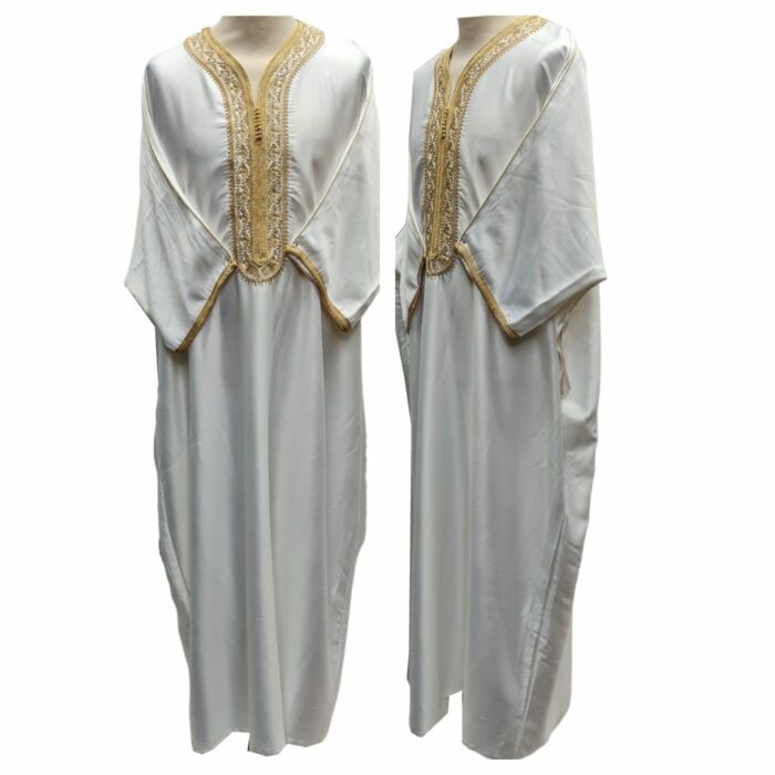 M3qs Crm12cc Men Short Sleeves Moroccan Thobes Jubba Kandora (1)