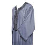 M3qs Dgjtt 025 Men's Moroccan 100% Cotton Grey 3 Quarter Sleeves Thobe Jubba Kandora 0508 205122