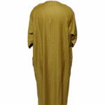 Moroccan Rich Cotton 3-Quarter Sleeve Gold Thobe