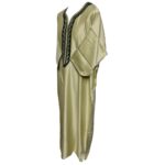 M3qs Gplngrn 101 Moroccan Green Cotton Blend 3 Quarter Sleeve Thobe Jubba Dishdasha0103 194613
