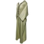 M3qs Gplngrnn 0089 Moroccan Green Cotton Blend 3 Quarter Sleeve Thobe Jubba Dishdasha0103 194510