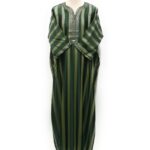 Moroccan Summer 3-Quarter Sleeve Green Striped Thobe