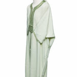 Moroccan Rich Cotton 3-Quarter Sleeve Thobe Light Green