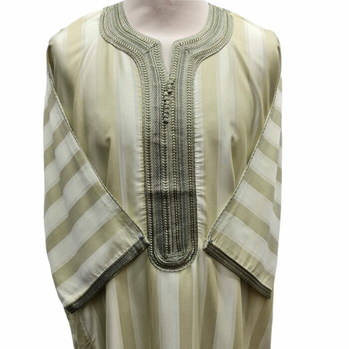 M3qs Green1ab Men Short Sleeves Moroccan Thobes Jubba Kandora 153131