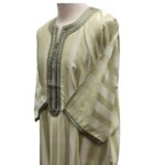 M3qs Green1ab Men Short Sleeves Moroccan Thobes Jubba Kandora 153146