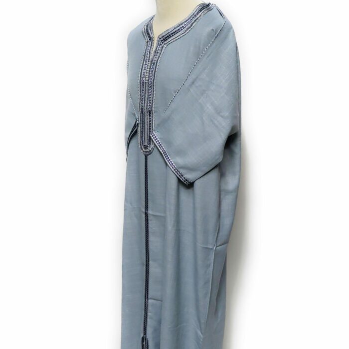 Moroccan Rich Cotton 3-Quarter Sleeve Grey LS Thobe