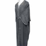Moroccan Rich Cotton 3-Quarter Sleeve Grey Thobe