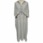 M3qs Gryctnn 007 Men Moroccan Grey 3 Quarter Sleeves Thobe Jubba Kandora (67)