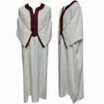 M3qs Jtt 001 High Quality Premium Cotton Habibi Collections Mens Morroccan 3 Quarter Sleeve Thobe Jubba Habibi Collections 190613