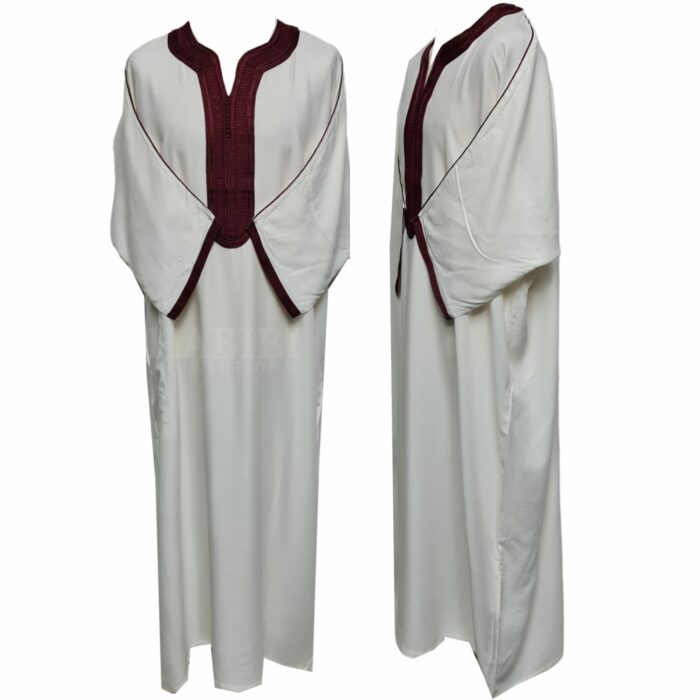 M3qs Jtt 001 High Quality Premium Cotton Habibi Collections Mens Morroccan 3 Quarter Sleeve Thobe Jubba Habibi Collections 190613